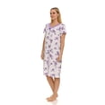 thumbnail image 4 of JEFFRICO 2 Pack Nightgowns for Women - Short Sleeve Soft Womens Nightgowns & Sleepshirts - Round Neck Pajamas Dress for Lounging, Sleeping & Casual Wear, 4 of 12