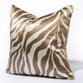 thumbnail image 5 of Cushion Cover Soft Sofa Decoration 100% Polyester China Jacquard Zebra Cushion Cover Champagne Pillowcase 18 x 18 inch, 5 of 5