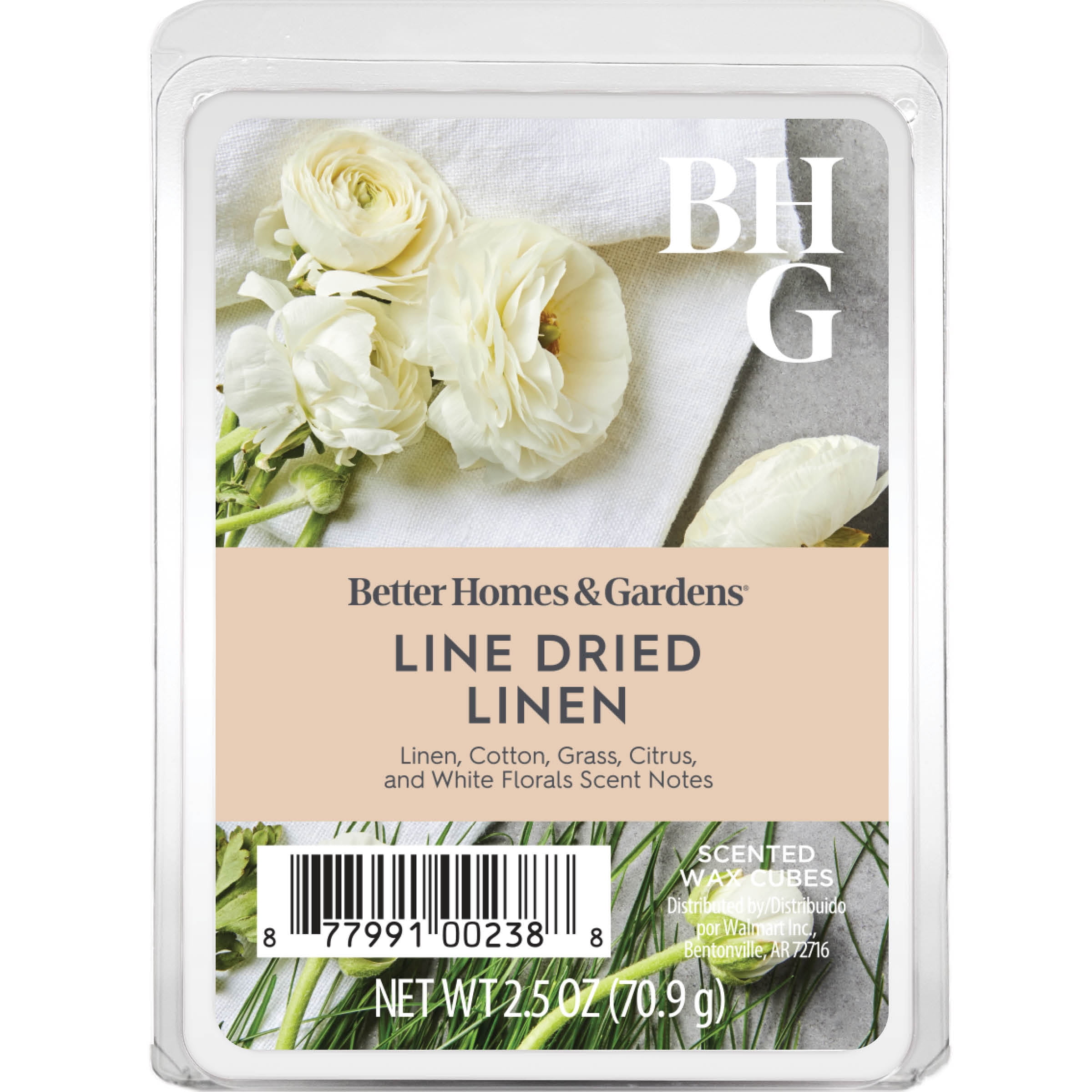 (3 pack) Better Homes & Gardens Line-Dried Linen Scented Wax Melts, 2.5 oz, 1-Pack