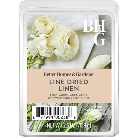 Line-Dried Linen Scented Wax Melts, Better Homes & Gardens, 2.5 oz (1-Pack)