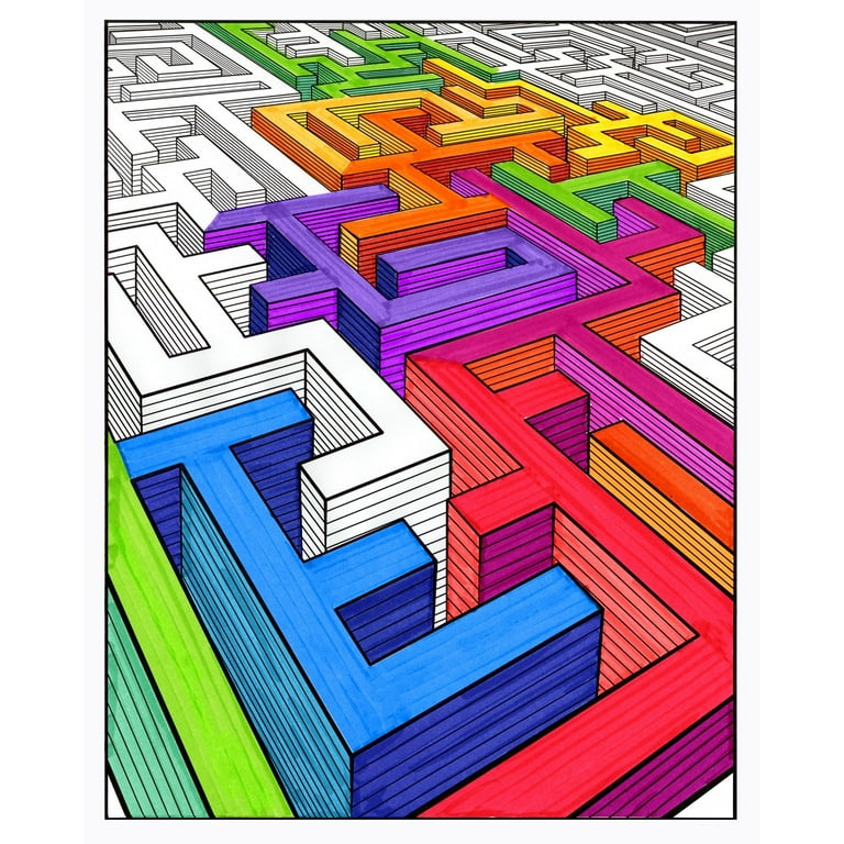 7-38「エンジェルズキャッスル」excellent　ver.　シーグラスアート Crayola Art With Edge Geoscapes Coloring Kit, 40 Pieces