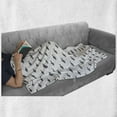 thumbnail image 6 of Ocean Soft Flannel Fleece Throw Blanket, Hand Drawn Sketchy Sealife Schoal of Fish Whales Dolphins Artwork, Cozy Plush for Indoor and Outdoor Use, 70" x 90", Charcoal Grey White, by Ambesonne, 6 of 6