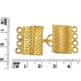 thumbnail image 2 of CG-234 18K Gold Overlay Multi Strand Clasp With 4 Holes, 2 of 2