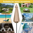 thumbnail image 4 of Topcobe 10 FT Square Cantilever Patio Umbrella, Deluxe Heavy Duty Outdoor Offset Hanging Umbrellas for Market and Outdoor Life, Without Base, Top Color, 4 of 8