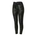 thumbnail image 4 of Pantalones senderismo Mujer Gibobby bombachos elásticos de cintura alta informales brillantes con lentejuelas negro L, 4 of 5