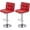 Red, variant on Bar Stools with Back Sets of 2 Swivel Adjustable Barstools Counter Height Modern Square PU Leather Bar Chairs Armless Island Chairs for Kitchen Counter