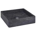 thumbnail image 1 of Lavabo VidaXL de mármol negro hecho a mano, duradero, 40 x 40 x 10 cm, 1 of 9