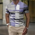 thumbnail image 3 of Fashion Men'S Polo Striped Plaid Print Vintage Men'S Clothing High-Quality Top Street Casual Short Sleeved Loose Oversized Shirt, 3 of 6