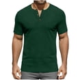 thumbnail image 2 of snilers Mens Muscle Henley Shirts Casual Lightweight Workout T-Shirt Gym Tees Athletic Short Sleeve Shirt with Button M-4XL, 2 of 6