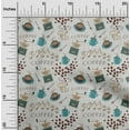 thumbnail image 2 of oneOone Rayon Gray Fabric Text Craft Projects Decor Fabric Printed By The Yard 56 Inch Wide, 2 of 5