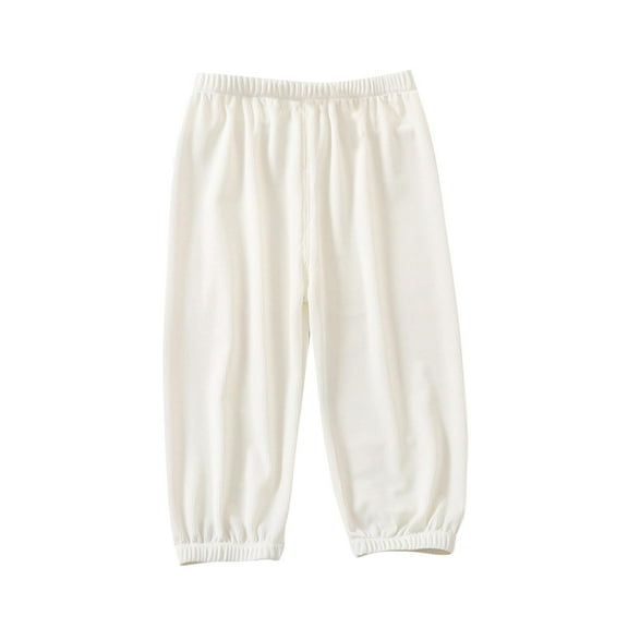 Lenpel Toddler Baby Joggers Infant Girl Boy Elastic Waist Ribbed Lantern Lounge Pants Spring Summer Casual Trousers
