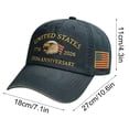 thumbnail image 3 of USA 250th Anniversary Hat Embroidered Eagle, Commemorative 250 Year American Anniversary Hat, Patriotic Theme America 250th Anniversary Hat Unisex Cap, 3 of 6