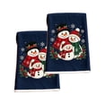 thumbnail image 2 of 2 Pack Christmas Towels, Christmas Hand Towels, Christmas Decorations Snowman Printed Bathroom Hand Towels Kitchen Dish Towels Decor Holiday Winter Gift, 2 of 7