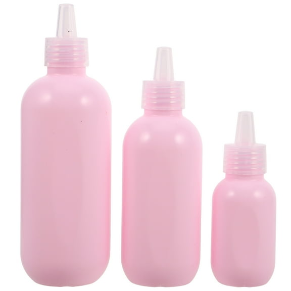 WEUVEB 3-Pack Travel Size Reusable Plastic Liquid Containers for Women Gym Toiletries and Cosmetics