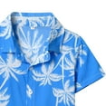 thumbnail image 5 of LNMQLPDBS Boys Hawaiian Shirt Tropical Botanical Print Short Sleeve T Shirts Toddler Button Down Lapel Shirt Summer Trendy Loose Casual Tops for Kids A 4 Years, 5 of 5