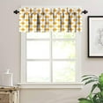 thumbnail image 4 of Mid Century Window Valance,Drop Shapes Abstract Triangular Retro Printed Pattern Curtain Valance for Kitchen Bedroom Decor with Rod Pocket W54xL18in, 4 of 5
