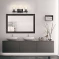 thumbnail image 2 of 5-Piece Matte Black All-In-One Bathroom Set with 20" 3-Light Vanity Light Fixture with Seeded Glass Shades, 2 of 4
