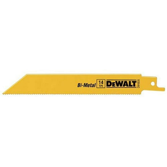DeWalt DW4821 8" 18 TPI Straight Back Bi-Metal Reciprocating Saw Blade