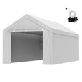 thumbnail image 2 of VEVOR Carport Replacement Canopy Cover Top + Side Wall 10 x 20 ft, Garage Tent Shelter Tarp Heavy-Duty Waterproof & UV Protected, Easy Installation with Ball Bungees,Gray (Frame Not Included), 2 of 9