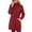 Burgundy, variant on Women's Hooded Raincoat Lightweight Slim Fit Full Zip Long Rain Jacket Trench Coat Waterproof Rain Coats Casual Anoraks Long Sleeve Outerwear Black 4