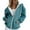 Sky Blue, variant on Women's Polka Dot Print Zip Up Drawstring Hooded Sweatshirt with Pockets, Long Sleeve Casual Comfortable Fashion Top for Autumn Winter Daily Wear, Beach Outings and All Season Blue L