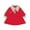 Red, variant on Jinhomg Toddler Baby Knitted Dresses Girls Trendy Lapel Collar Midi Dress Fall Winter Comfy Long Sleeve Cotton Dresses Black 130