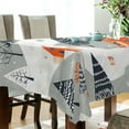 thumbnail image 5 of Yayeee Tablecloths 54" x 54" Rectangle Wrinkle Resistant Party Table Cover, Cartoon Orange Houses, 5 of 8