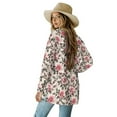 thumbnail image 3 of SCRAWLGOD Rose Long Comfy Cardigans for Women Trendy Lightweight Sweatshirt Jacket Size M Long Sleeve Sweater Coat Long Stretchable Womens Cardigans Dressy Casual, 3 of 7