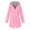 Pink, variant on AnuYalue Womens Waterproof Rain Jacket with Hood,Teen Girls Lightweight Long Sleeve Windbreaker 2025 Trench Coats,Zip Up Drawstring Raincoat with Pockets