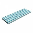 thumbnail image 1 of Chevron Bench Pad, Zigzag Geometric Patten in Blue Shades Abstract Symmetric Arrows Motif, HR Foam Cushion with Decorative Fabric Cover, 45" x 15" x 2", Grey White Petrol Blue, by Ambesonne, 1 of 3