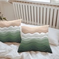 thumbnail image 7 of Waterproof Throw Pillow Covers Set of 2, 18x18 Inch Sage Green Ombre Stripe Decorative Pillowcases Outdoor Pillow Slip Cushion Covers Set for Couch Tent Abstract Summer Beach Coastal, 7 of 7