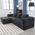 thumbnail image 6 of Modern Modular L-shaped Sectional Sofa 98.42-inch with Chaise Lounge, Chenille Fabric, 6 of 23