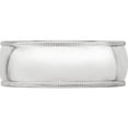 thumbnail image 3 of 14K White Gold 14Kw 8mm Milgrain Half Round Band Size 4 Made In United States wm080-4, 3 of 5