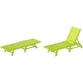 thumbnail image 6 of Paradise Adjustable Adirondack Plastic Outdoor Chaise Lounges (Set of 2), 6 of 9