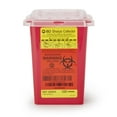 thumbnail image 2 of Becton Dickinson Multi-purpose Sharps Container 1 Quart Red Base Flip-Top Lid, Model 305635, 2 of 2
