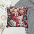thumbnail image 2 of Qinduosi Valentine's Day Pink Decorative Throw Pillow Covers Set of , Heart Outdoor Home Decor, Wedding Cushion Case, 2 of 5