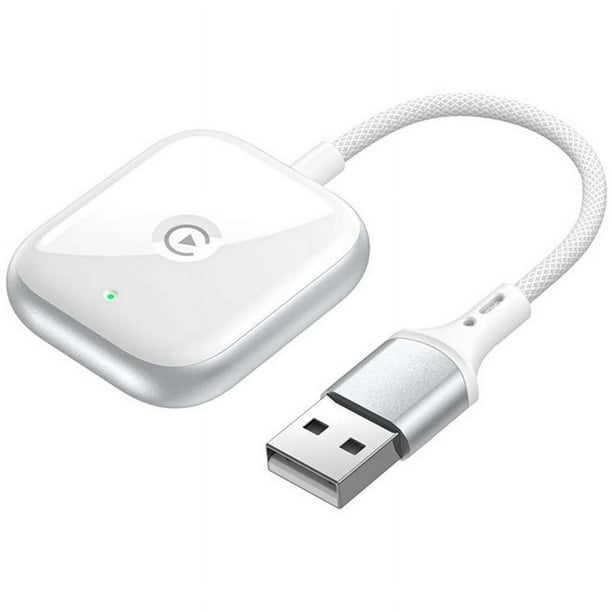 Adaptador Carplay Inalámbrico 2 en 1 Adaptador con Cable A Inalámbrico Caja AI para Automóvil Plug & Play Mini Adaptador Car Play