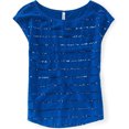 thumbnail image 1 of Blusa con lentejuelas Aeropostale para mujer azul pequeña, 1 of 1