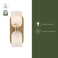 thumbnail image 4 of WV338902UBAR-Alora Lighting-Lucian - 2 Light Bath Vanity-11.5 Inches Tall and 3.63 Inches Wide-Urban Bronze Finish-Alabaster Glass Color, 4 of 7
