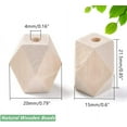 thumbnail image 2 of 1 Set 100PCS 22mm/0.87 Inch Unpainted Faceted Geometric Wood Beads Unfinished Natural Polygons Shape DIY Wooden Spacer Beads for DIY Necklace Bracelet Making, 2 of 8
