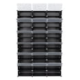 thumbnail image 6 of 12-Tier Portable 72 Pair Shoe Rack Organizer 36 Grids, Expandable Shoe Storage Cabinet, Free Standing Stackable Space Saving Shoe Rack with Doors Expandable Stackable for Heels, Boots, Slippers, 6 of 7