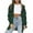 Green, variant on Shacket for Women Fall Loose Long Plaid Jacket Casual Lapel Button Down Coat Long Sleeve Shacket with Pocket