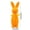 Orange, variant on HBYJLZYG Soft Flocked Bunny Statue, Easter Decoration with Satin Bow Standing Figurine, Multi-Color Tabletop or Mantel Decor for Holiday, Party Favors, Home & Office Spring Decor, 8.6" Tall