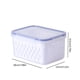 thumbnail image 3 of Contenedores Grandes para Almacenar Frutas y Verduras En El Refrigerador con Colador y Tapa - Organizadores Herméticos para Frutas y Verduras, Sin Bpa, Ahorran Espacio, 3 of 4