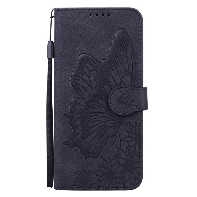 Case Slim Premium Leather Flip Wallet with Card Holder Magnetic Closure Protective Phone Case Cover for iPhone,Black