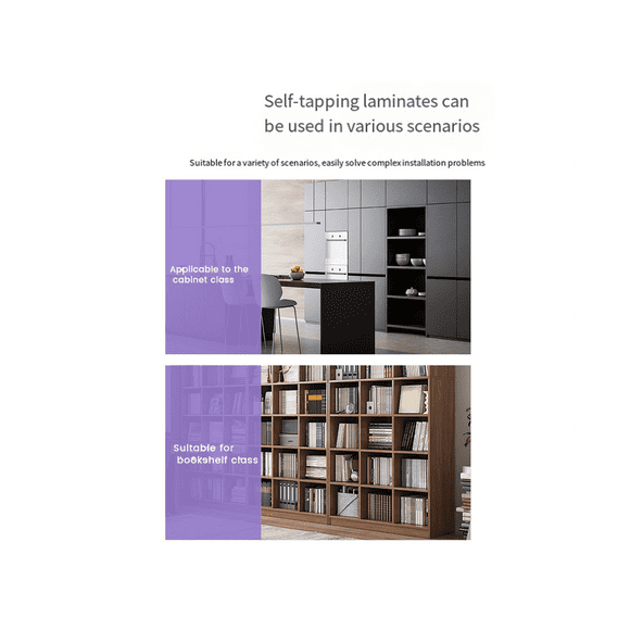 Self-Tapping Screws Cabinet Laminate Support, Shelf Holder Steel Pin Peg Self Drilling Screws, for Cabinet Bookshelves