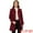 Burgundy, variant on INSPIRE CHIC Women's Peter Pan Collar Winter Outwear Trench Pea Coat Beige XS