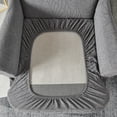 thumbnail image 6 of Eurhowing Stretch Wingback Chair Slipcover, 2-Piece Jacquard Armchair Cover with Cushion Cover, Washable Non-Slip Wingchair Protector for Living Room Bedroom, Gray, 6 of 8