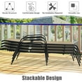 thumbnail image 4 of Costway 4PCS Patio Lounge Chair Chaise Adjustable Recliner Stack No Assembly, 4 of 10