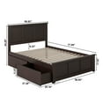 thumbnail image 6 of Madison Platform Bed with Matching Foot Board with 2 Urban Bed Drawers in Multiple Colors and Sizes, 6 of 6